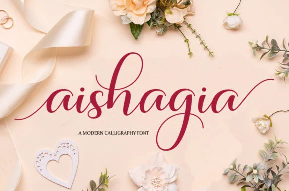 Aishagia Font by Fontensy — Script Handwritten Font