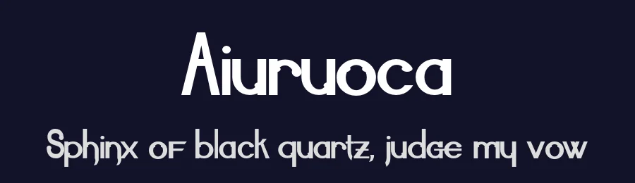 Aiuruoca by Matias Romero — Sans Serif Font — thumbnail 2