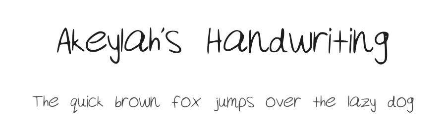 Akeylah's Handwriting
