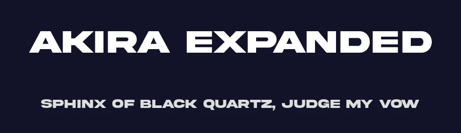 Akira Expanded by Typologic — Sans Serif Font — thumbnail 2