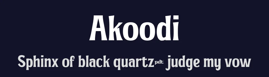 Akoodi by productype.com — Sans Serif Font — thumbnail 2