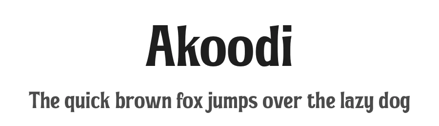 Akoodi by productype.com β Sans Serif Font