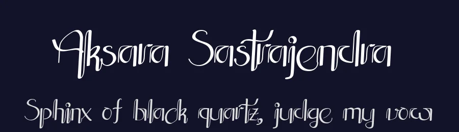 Aksara Sastrajendra by Nuryanto Dwi — Decorative Font — thumbnail 2