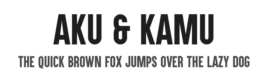 Aku & Kamu by MarsnevΒ β Sans Serif Font