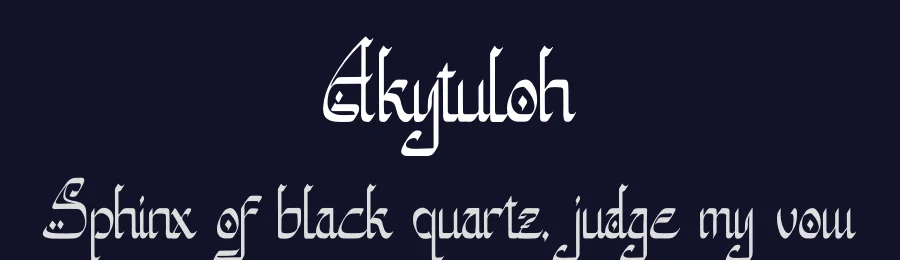 Akytuloh by Denustudios — Decorative Font — thumbnail 2