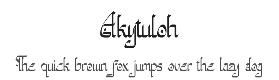 Akytuloh by Denustudios — Decorative Font