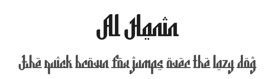 Al Hanin by Gilang Ternadho — Decorative Font