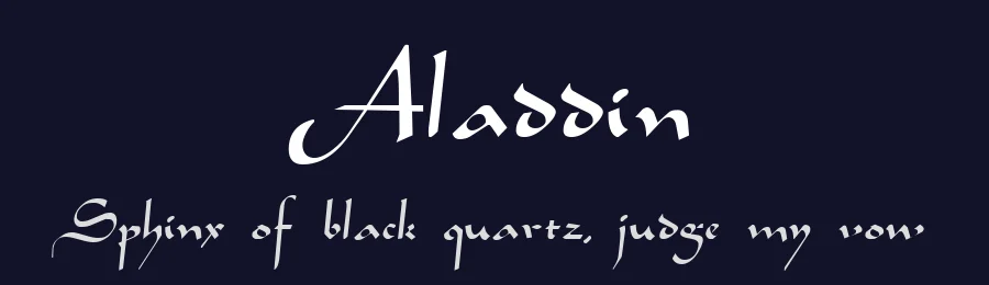 Aladdin by WSI — Script Handwritten Font — thumbnail 2