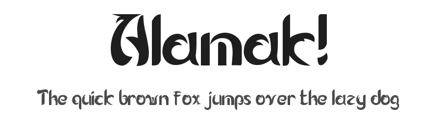 Alamak! by Khurasan — Decorative Font