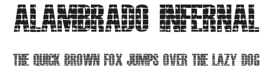 Alambrado Infernal by Gersan Borge A — Decorative Font