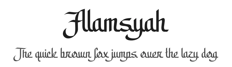 Alamsyah by Kong Font β Decorative Font