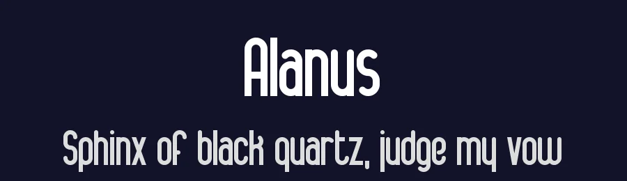 Alanus by Adolfo Rojas — Sans Serif Font — thumbnail 2