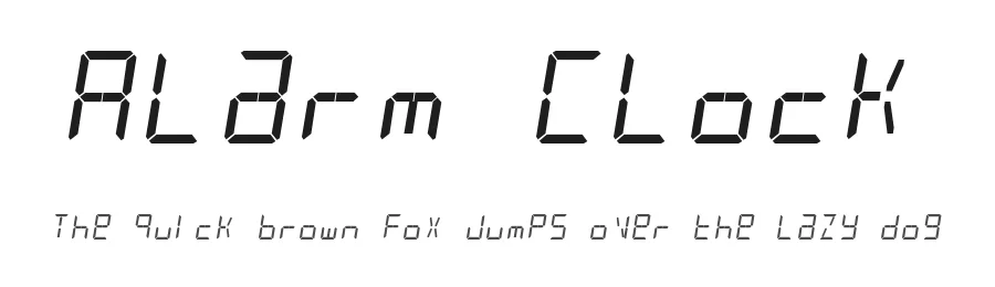 Alarm Clock by David J Patterson โ Display Font