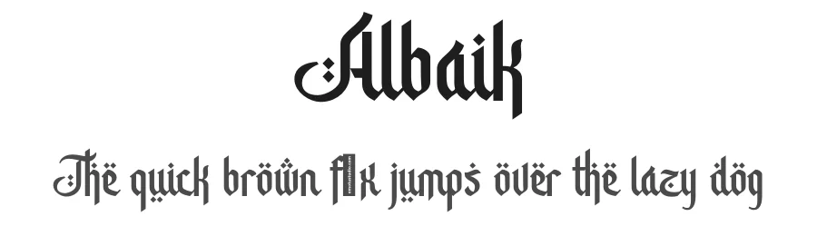 Albaik by Omotu Studio β Decorative Font