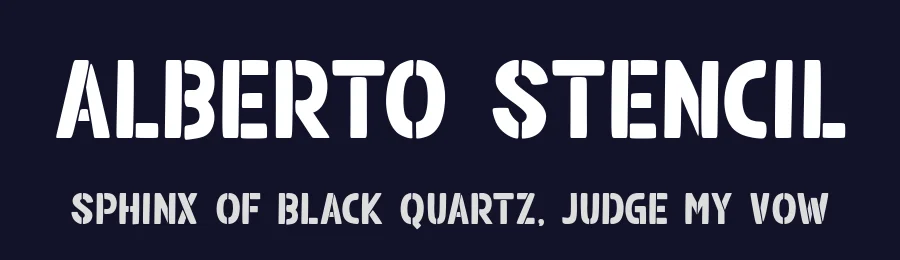 Alberto Stencil by Kurnia Setyadi — Decorative Font — thumbnail 2