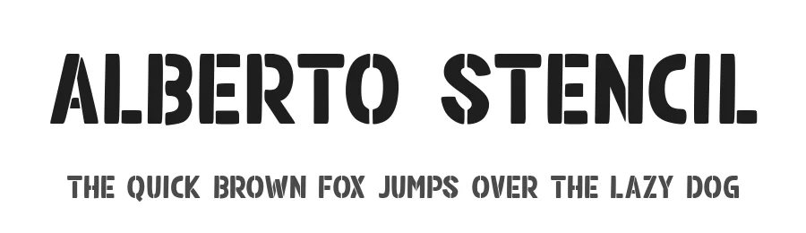Alberto Stencil by Kurnia Setyadi — Decorative Font