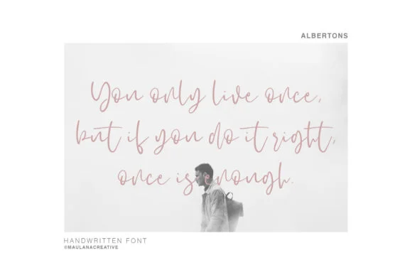 Albertons Script Font by Maulana Creative — Script Handwritten Font — thumbnail 5