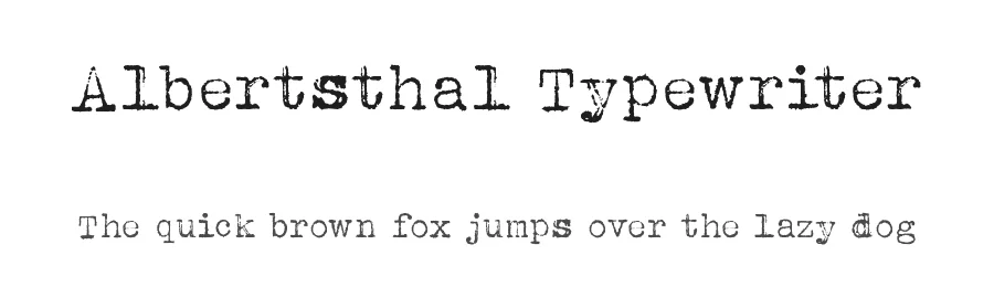 Albertsthal Typewriter