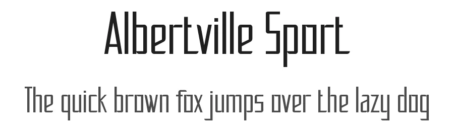 Albertville Sport by Studio Hello Good — Sans Serif Font