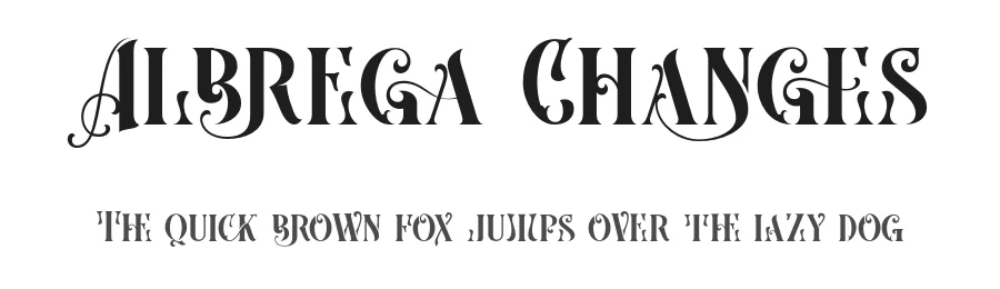 Albrega Changes by 177Studio β Decorative Font