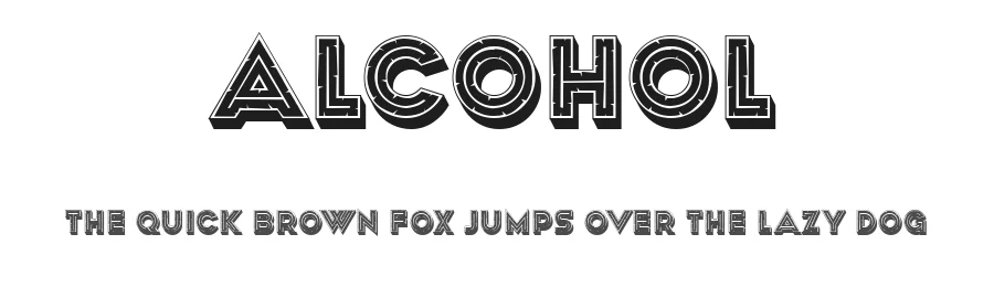 Alcohol by Vladimir Nikolic — Decorative Font