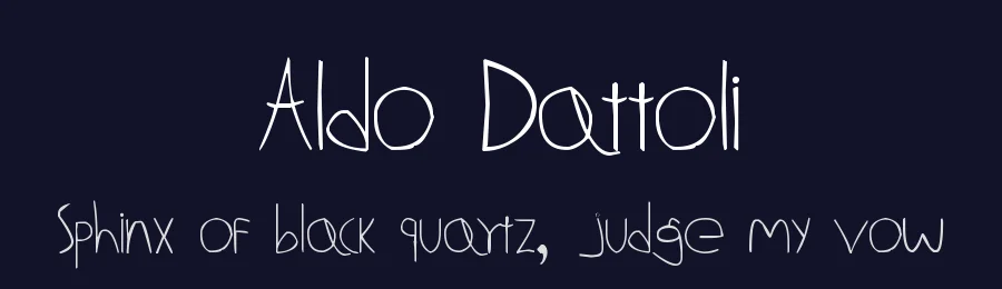 Aldo Dattoli by Aldo Dattoli — Script Handwritten Font — thumbnail 2