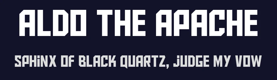 Aldo the Apache by AJ Paglia — Display Font — thumbnail 2