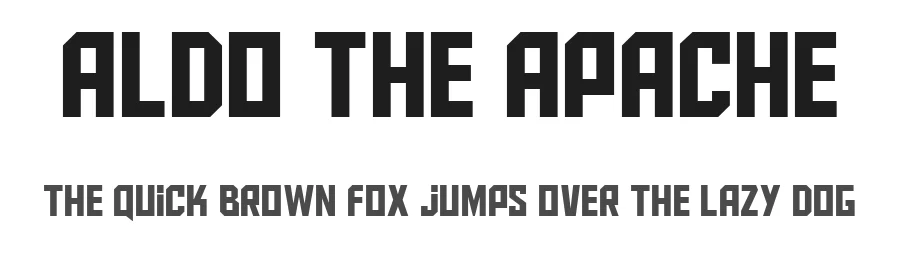 Aldo the Apache by AJ Paglia โ Display Font