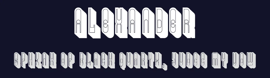 Alexander by Vladimir Nikolic — Decorative Font — thumbnail 2