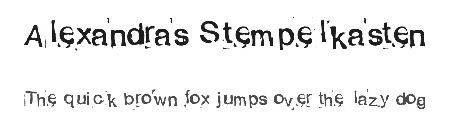 Alexandras Stempelkasten by anke-art — Decorative Font