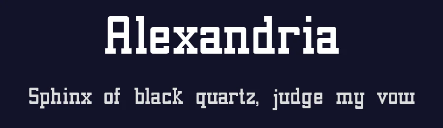 Alexandria by Hank Gillette — Serif Font — thumbnail 2