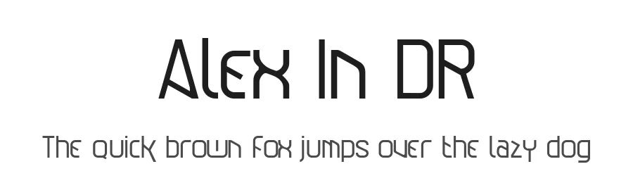 Alex In DR by Mico Samardzija β Display Font