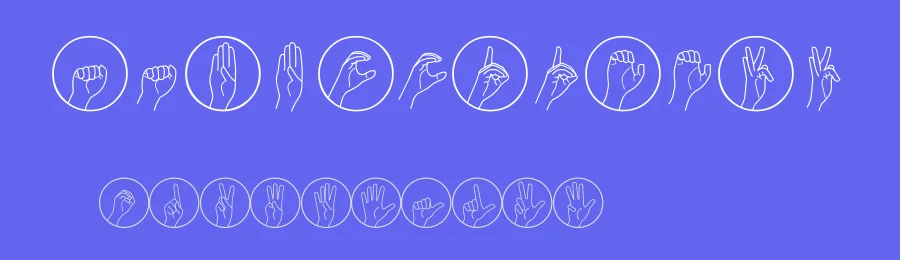 Alfabeto LSCH by Christian Muñoz Paredes — Dingbats Font — thumbnail 3