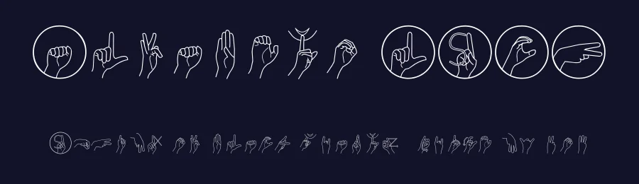 Alfabeto LSCH by Christian Muñoz Paredes — Dingbats Font — thumbnail 2