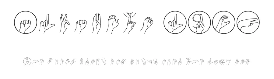 Alfabeto LSCH by Christian Muñoz Paredes — Dingbats Font