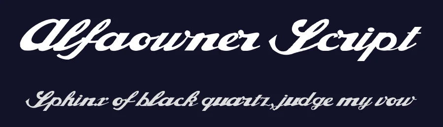 Alfaowner Script by djeddy — Script Handwritten Font — thumbnail 2
