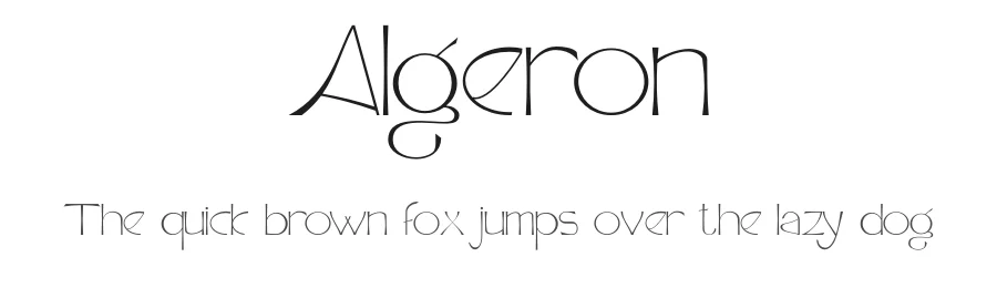 Algeron by Jolicia Type Foundry β Sans Serif Font