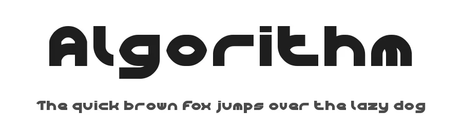Algorithm by weknow β Decorative Font