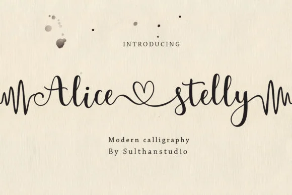 Alice Stelly Font by Sulthan Studio — Script Handwritten Font