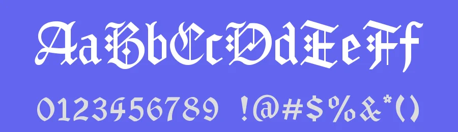Alice in Wonderland by Chen Yining — Blackletter Font — thumbnail 3