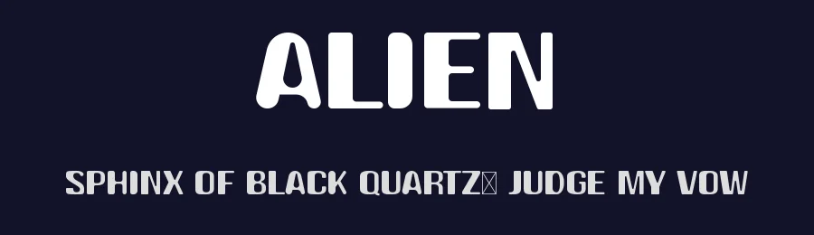 Alien by Yahhya Anas — Display Font — thumbnail 2