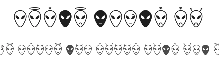 Alien Faces ST by Southype — Dingbats Font