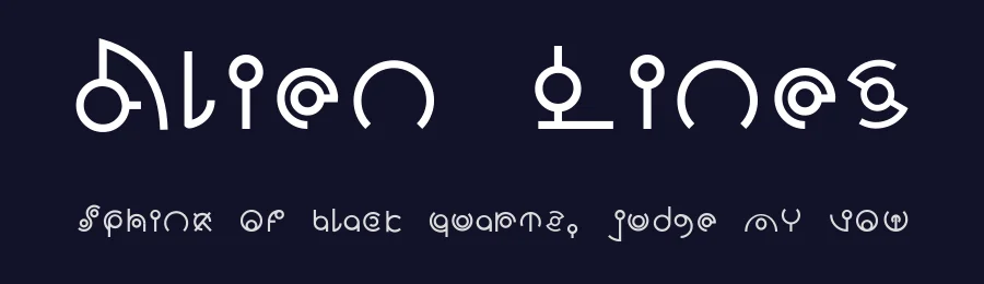 Alien Lines by Mauricio Malacay — Display Font — thumbnail 2