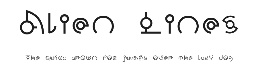Alien Lines by Mauricio Malacay β Display Font