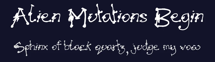 Alien Mutations Begin by JSH creates — Decorative Font — thumbnail 2