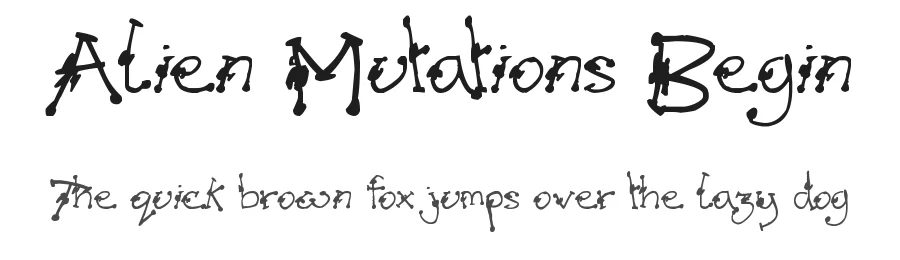 Alien Mutations Begin by JSH creates — Decorative Font