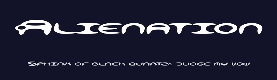 Alienation by Eyesaw Fontz — Display Font — thumbnail 2