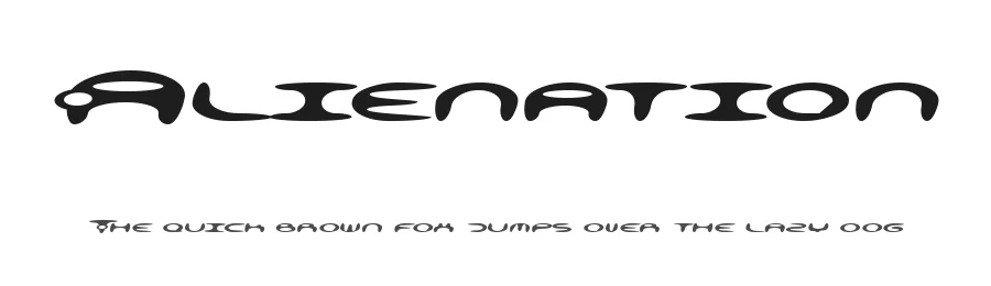 Alienation by Eyesaw Fontz — Display Font