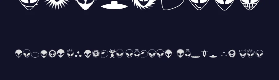 Alienator by Cosmonaut Fonts — Dingbats Font — thumbnail 2