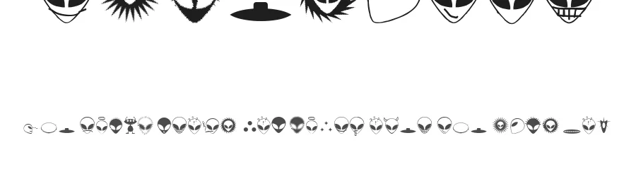 Alienator by Cosmonaut Fonts — Dingbats Font